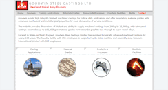 Desktop Screenshot of goodwinsteelcastings.com